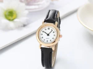 Đồng hồ nữ sinh phiên bản Hàn Quốc Đơn giản dễ thương Trường trung học cơ sở Retro Nghệ thuật Dây đeo mỏng Mặt số nhỏ