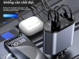 Thích hợp cho xe hơi Huawei Bộ sạc điện thoại di động Ổ cắm chuyển đổi sạc siêu nhanh Cáp có thể thu