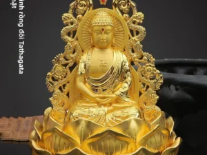 Ghế nước hoa ô tô Đế sen Đồ trang trí Tathagata hai mặt mạ vàng