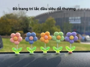 Phụ kiện ô tô dễ thương Lắc đầu hoa Trang trí nội thất ô tô