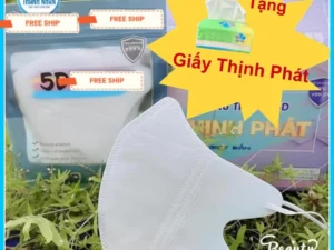 [Combo 100 Cái] Khẩu Trang 5D Tấn Phát.Thịnh Phát. Màu Trắng Đen.Chống Nắng.Chống Bụi.Chống Tia UV.Hàng Chính Hãng Cty.