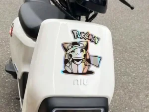 SANCHENG3C13 Pikachu Anime Laser Miếng Dán Hoạt Hình Nhiều Màu Sắc Trang Trí Miếng Dán Máy Tính Hai Chiều Miếng Dán Xe Hơi Miếng Dán Điện Thoại Di Động Chống Thấm Nước