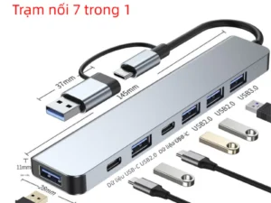 Trạm nối USB bảy trong một hai đầu usbhub3.0 Máy tính xách tay type-c Một cho bảy bộ mở rộng USB
