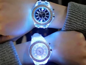 Ins Cùng Phong Cách Dạ Quang Đồng Hồ Độc Đáo Bông Tai Kẹp Phiên Bản Hàn Quốc Thời Trang Hợp Thời Trang Nam Nữ Học Sinh Tiểu Học Và Trung Học LED Fluores