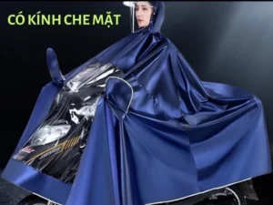 Áo mưa đi xe máy PTLUXURY 1 người và 2 người che phủ toàn thân- kèm kính chắn mưa tiện lợi [ Hàng Tốt ]