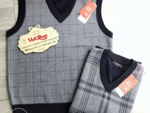 hàng đẹp Quảng Châu Trung Quốc Áo gile len lót lông nam người trung niên hàng Quảng Châu Trung Quốc chất đẹp