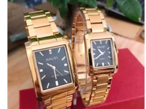 [Có Video] Đồng hồ ĐÔI NAM NỮ HALEI mặt vuông thể hiện tình yêu vĩnh cửu