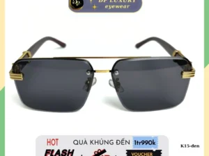 Kính Chất K16 Không Viền Chống Uv400 Bảo Vệ Mắt Gọng Titan Full Book- Bảo Hành 12 Tháng.