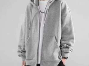 Áo khoác nỉ có nón- dáng rộng thoải mái- màu trơn basic- nổi bật phong cách trẻ trung- thời trang hiện đại.