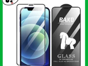 Kính cường lực iphone BAIKÔ- khung tự dán trong suốt- 21D- tự hút bụi full màn siêu dẻo- chống bụi màng loa - Panda