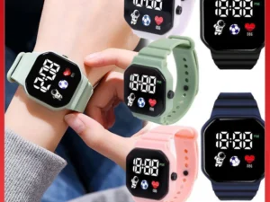 Đồng hồ điện tử màn hình LED VUÔNG với thiết kế tối giản phong cách Hàn Quốc