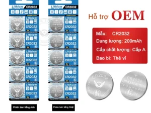 Pin cúc áo CR2032 CR1220- sản phẩm điện tử- điều khiển từ xa- đồ chơi- định vị pin cúc áo lithium mangan 3V