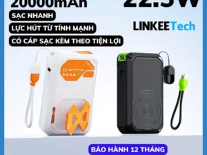 Bộ Sạc Nhanh Dự Phòng 10000 20000 Tích Hợp Sạc Từ Tính- Dây Sạc Đa Năng- Hỗ Trợ Sạc nhanh 22.5W PD