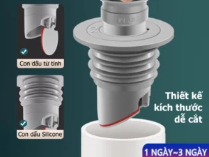 Nắp thoát nước sàn chống côn trùng và khử mùi có thể cắt được để ngăn tràn phụ kiện silicon nhà bếp phòng tắm