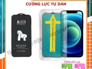 Kính Cường Lực Iphone BAIKÔ KK và Khung Tự Dán Chống Nhìn Trộm ip 7 8 x xsmax 11 12 13 14 15 16 17 Plus pro promax