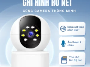 Camera Wifi Xoay 360 Độ Thông Minh Full HD 1080P Hỗ Trợ Thẻ Nhớ- Đàm Thoại 2 Chiều- Báo Động Chuyển Động