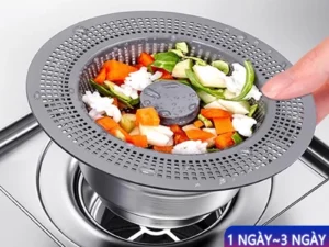Nút chặn cống bồn rửa bằng thép không gỉ nhà bếp- giỏ lọc rác thải thực phẩm- ngăn ngừa tắc nghẽn và lọc mùi