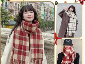 Khăn Quàng Cổ - Khăn Choàng Cổ Len Ấm Áp Phong Cách Vintage K01