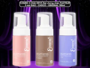 COMBO 3 Chai Dung dịch vệ sinh Happyskin Anti-Odor Soothing Intimate Care Wash- Original+Chocolate+Peach 100mlx3