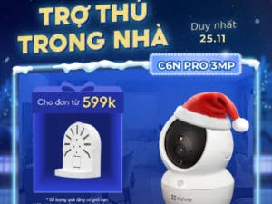 Camera WIFI EZVIZ C6N Pro 3MP Trong nhà- Quay Quét 360 Độ- Đàm Thoại 2 Chiều - Bản nâng cấp C6N